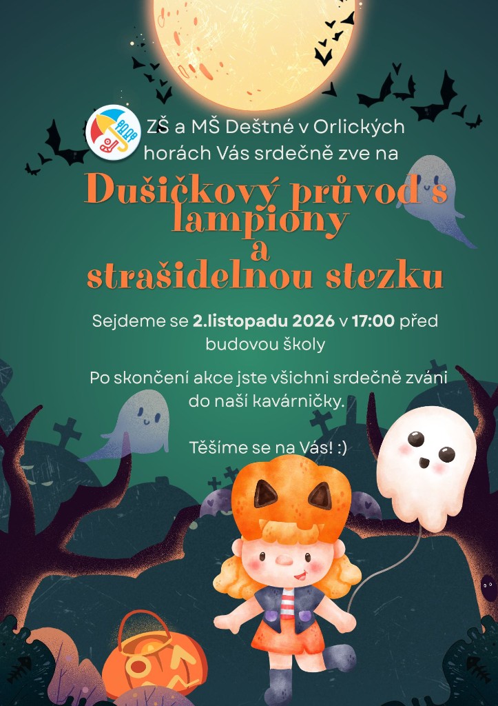Dušičkový průvod s lampiony a strašidelná stezka